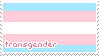 a trans flag stamp